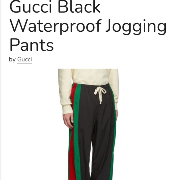 Authentic Gucci waterproof wind breaker pants size medium - Picture 10 of 10